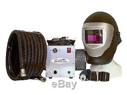 Supplied air respirator withauto darkening welding helmet
