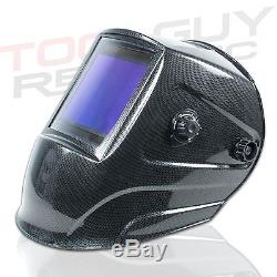 TGR Extra Large View Auto Darkening Welding Helmet Carbon Fiber 4W x 3.65H
