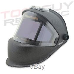 TGR Panoramic 180 View Solar Powered Auto Darkening Welding Helmet -Matte Carbon