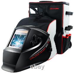 TRQWH Auto Darkening Solar True Color Welding Helmet & Welding Backpack