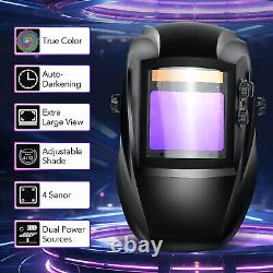 TRQWH Auto Darkening Solar True Color Welding Helmet & Welding Backpack