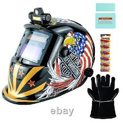 TRQWH Auto Darkening Welding Helmet Light True Color & Welding Backpack