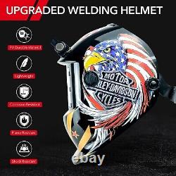 TRQWH Auto Darkening Welding Helmet Light True Color & Welding Backpack