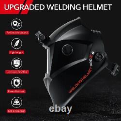 TRQWH Auto Darkening Welding Helmet Light True Color & Welding Backpack