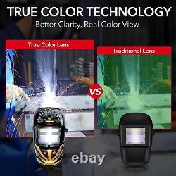 TRQWH Auto Darkening Welding Helmet Light True Color & Welding Backpack