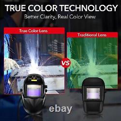 TRQWH Auto Darkening Welding Helmet Light True Color & Welding Backpack