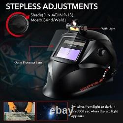 TRQWH Auto Darkening Welding Helmet Light True Color & Welding Backpack