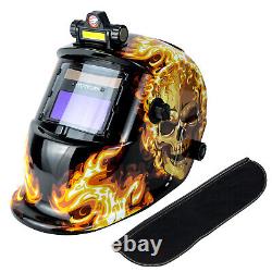 TRQWH Auto Darkening Welding Helmet True Color 1/1/1/2 Shade 9-13 & Helmet Bib