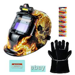 TRQWH Auto Darkening Welding Helmet True Color 1/1/1/2 Shade 9-13 & Helmet Bib