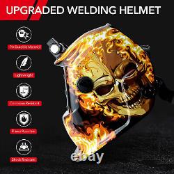 TRQWH Auto Darkening Welding Helmet True Color 1/1/1/2 Shade 9-13 & Helmet Bib