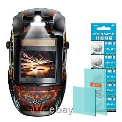 TRQWH Auto Darkening Welding Helmet True Color Light & Welding Backpack