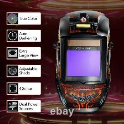 TRQWH Auto Darkening Welding Helmet True Color Light & Welding Backpack