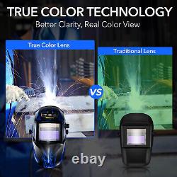 TRQWH Auto Darkening Welding Helmet True Color Light & Welding Backpack