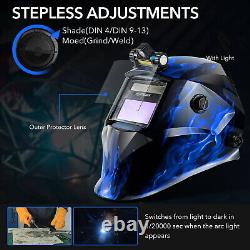 TRQWH Auto Darkening Welding Helmet True Color Light & Welding Backpack