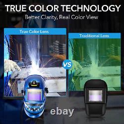 TRQWH Shark Pattern True Color Auto-Darkening Welding Helmet & Welding Backpack