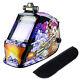 TRQWH Solar Auto-Darkening Welding Helmet with LED Light True Color & Helmet Bib