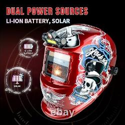 TRQWH Solar-Powered True Color Auto-Darkening Welding Helmet & Welding Backpack