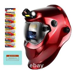 TRQWH Solar Powered Welding Helmet Auto Darkening Shade 9-13 & Welding Backpack