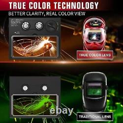 TRQWH Solar Powered Welding Helmet Auto Darkening Shade 9-13 & Welding Backpack