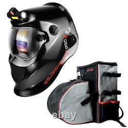 TRQWH Solar Powered Welding Helmet Auto Darkening & Welding Backpack