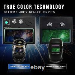 TRQWH Solar Powered Welding Helmet Auto Darkening & Welding Backpack