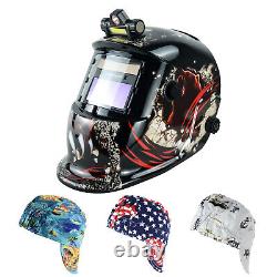 TRQWH Solar Powered Welding Helmet Auto Darkening & Welding Cap Set