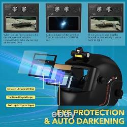 TRQWH Solar True Color Auto Darkening Welding Helmet & Welding Backpack