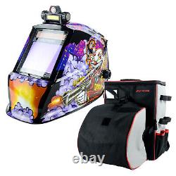 TRQWH Solar Welding Helmet Auto Darkening True Color Light & Welding Backpack