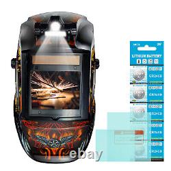 TRQWH True Color Auto Darkening Welding Helmet LED Light & Welding Backpack