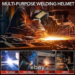 TRQWH True Color Auto Darkening Welding Helmet LED Light & Welding Backpack