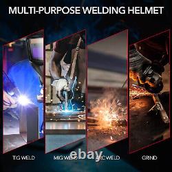 TRQWH True Color Auto Darkening Welding Helmet Light & 3 Pcs Peaked Cap