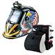 TRQWH True Color Auto Darkening Welding Helmet Light & Welding Backpack