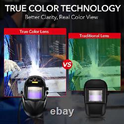 TRQWH True Color Auto Darkening Welding Helmet Light & Welding Backpack