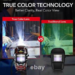 TRQWH True Color Auto Darkening Welding Helmet Light & Welding Backpack