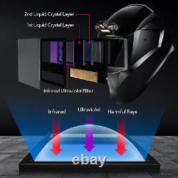 TRQWH True Color Auto Darkening Welding Helmet Light & Welding Backpack