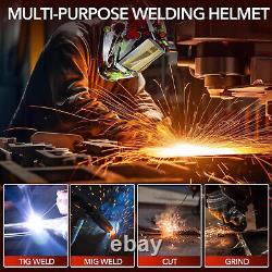 TRQWH True Color Welding Helmet Auto Darkening 4 Arc Sensor & Welding Backpack