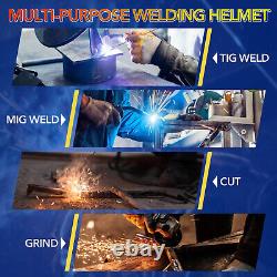 TRQWH True Color Welding Helmet Auto Darkening Large View & Welding Backpack