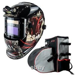 TRQWH True Color Welding Helmet Auto Darkening Shade 4/9-13 & Welding Backpack