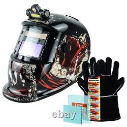 TRQWH True Color Welding Helmet Auto Darkening Shade 4/9-13 & Welding Backpack