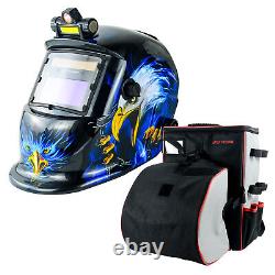 TRQWH Welder Helmet Auto Darkening True Color 2 Arc Sensor & Welding Backpack