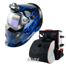 TRQWH Welding Helmet Auto Darkening Solar True Color & Welding Backpack