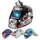 TRQWH Welding Helmet Solar Powered Auto Darkening True Color & Peaked Caps Set