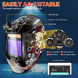 TRQWH Welding Helmet Solar Powered Auto Darkening True Color & Peaked Caps Set