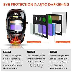 TRQWH Welding Mask Auto Darkening Light Solar True Color & Welding Backpack