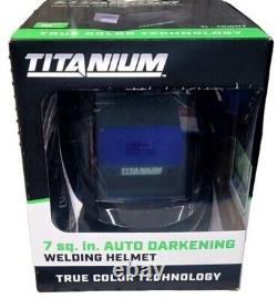 Titanium 7 sq.in auto darkening welding helmet