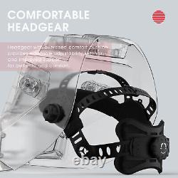 True Color Auto Darkening Welding Helmet/ Hood/Mask with Fan&Light, 4 Arc Sensor