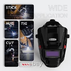 True Color Auto Darkening Welding Helmet/Hood TIG MIG ARC with Fan&Light Welder