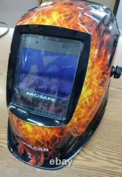 Vulcan ArcSafeT Auto Darkening Welding Helmet with Flame Design