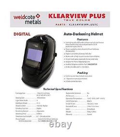 Weldcote Metals Klear-View Plus True Color Digital Auto Darkening Welding Hel