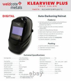 Weldcote Metals Klear-View Plus True Color Digital Auto Darkening Welding Helmet
